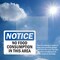 Signmission No Food Consumption In This Area, 10 in W x Rectangle, Plastic OS-2PACK-NS-P-710-L-14561 - alternate 2